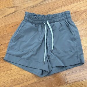 Zella Gray Paperbag Waist Athletic Shorts